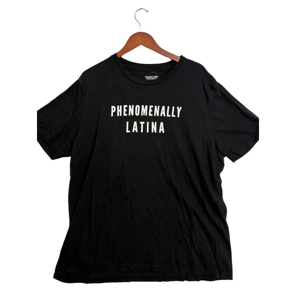 Phenomenal Woman Phenomenally Latina T Shirt Womens 2XL Black Graphic Tee